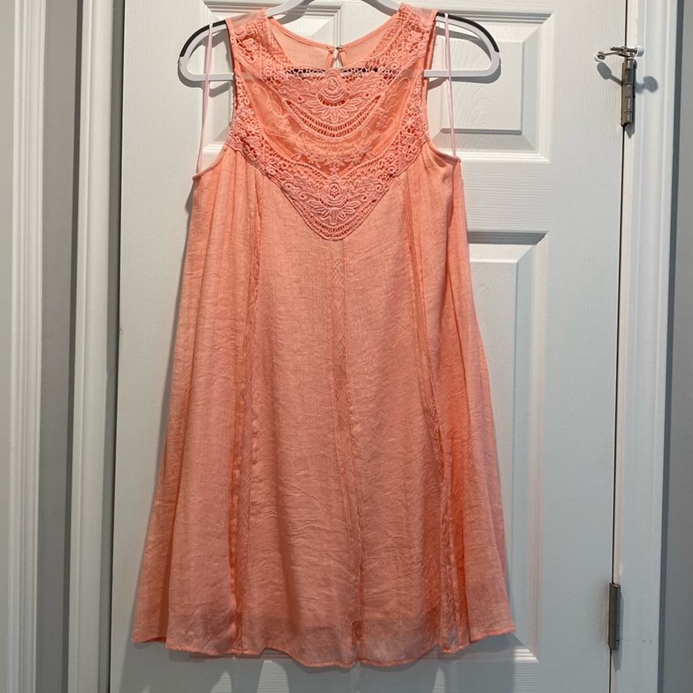 Coral, pink sundress